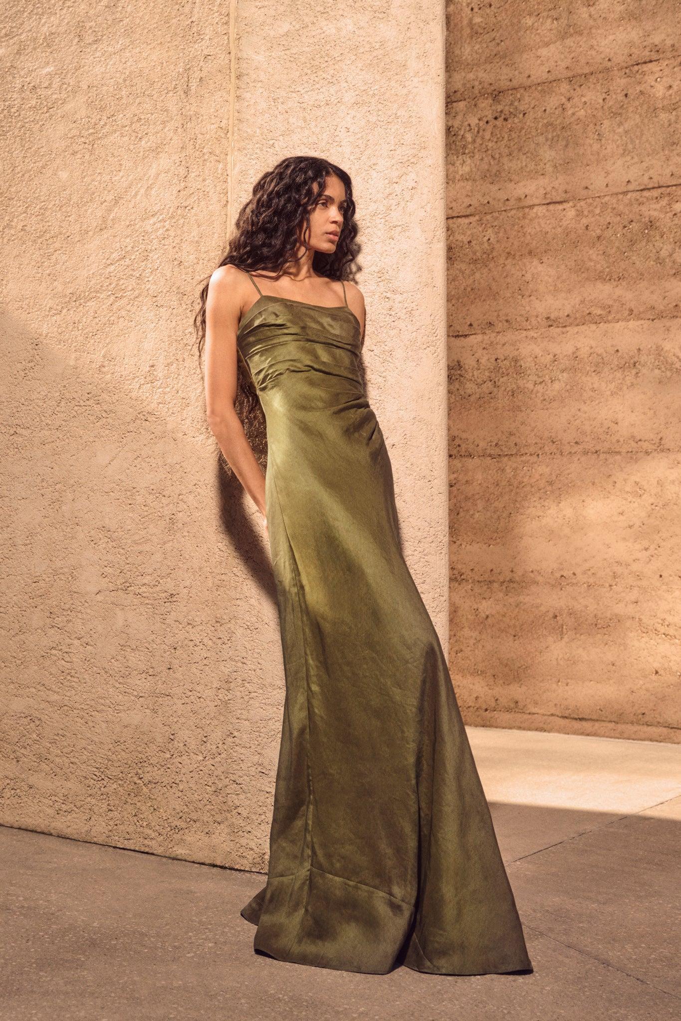 Clarice Draped Maxi Dress Product Image