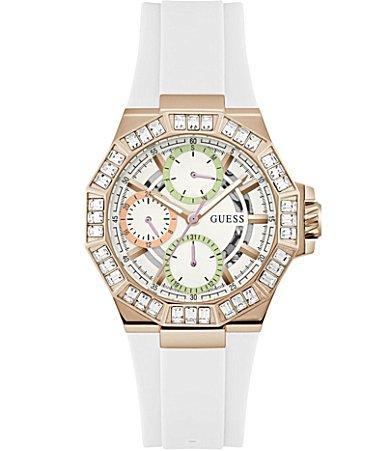 Guess Womens Analog White Silicone Watch 39mm - White Product Image