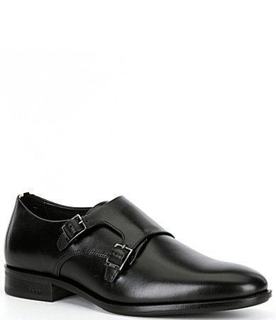 Hugo Boss Mens Colby Monk Strap Leather Dress Shoes Product Image