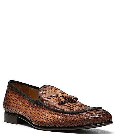 Men's Spirro Woven Leather Tassel Loafers Product Image