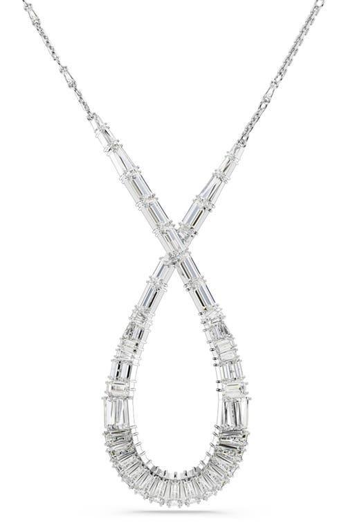 Womens Hyperbola Rhodium-Plated & Swarovski Crystal Pendant Necklace Product Image