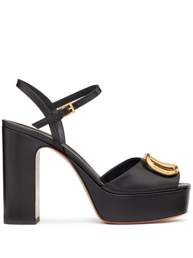 Vlogo Signature 115mm Platform Sandals In Schwarz Product Image