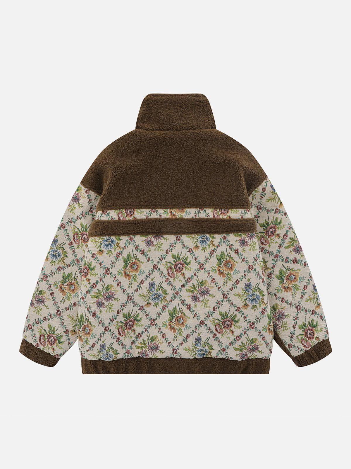 Aelfric Eden Flower Patchwork Sherpa Coat Product Image