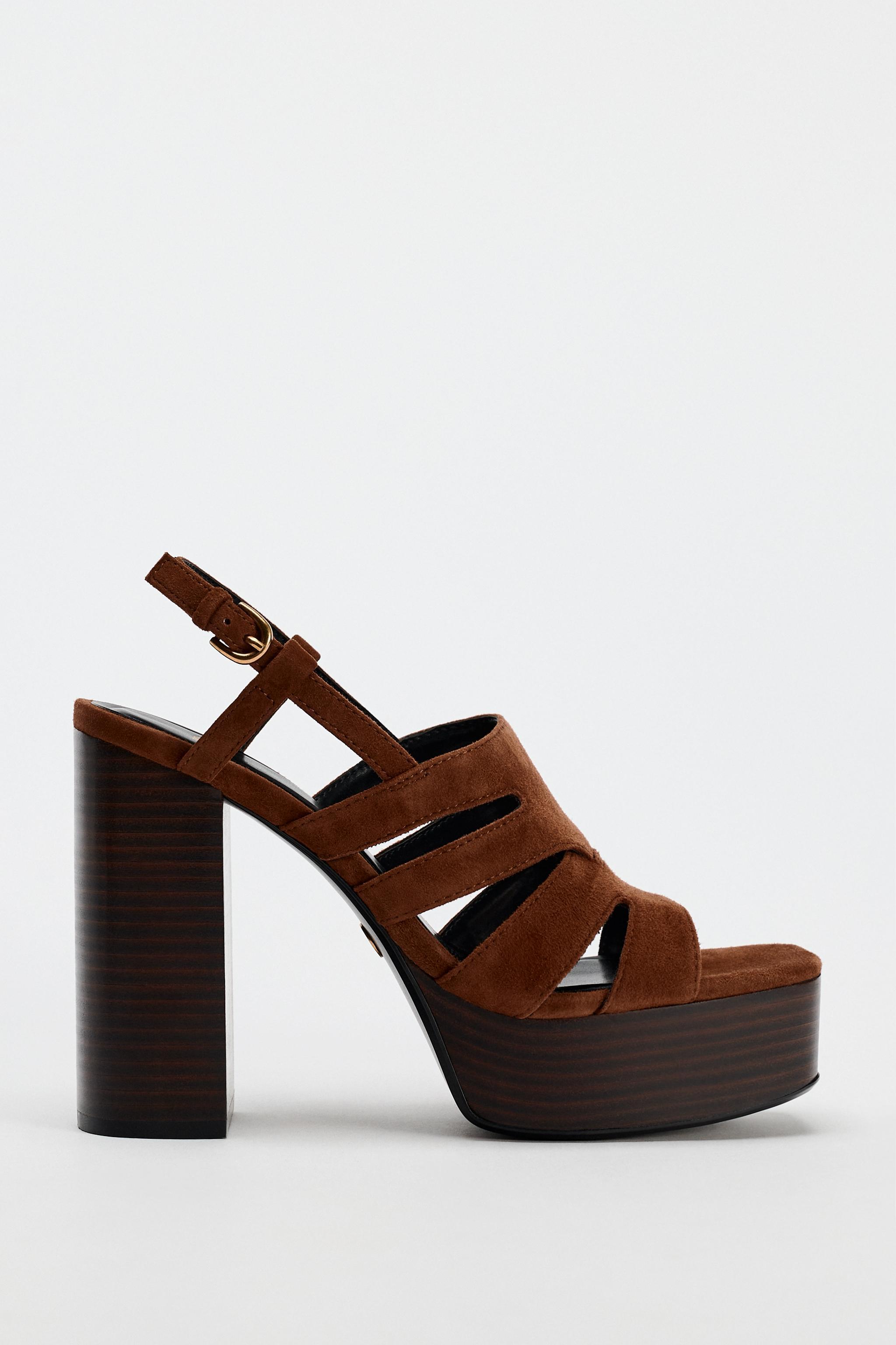 CHUNKY SUEDE PLATFORM SANDALS Product Image