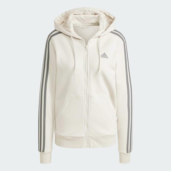 Essentials 3-Stripes Full-Zip Fleece Hoodie Product Image