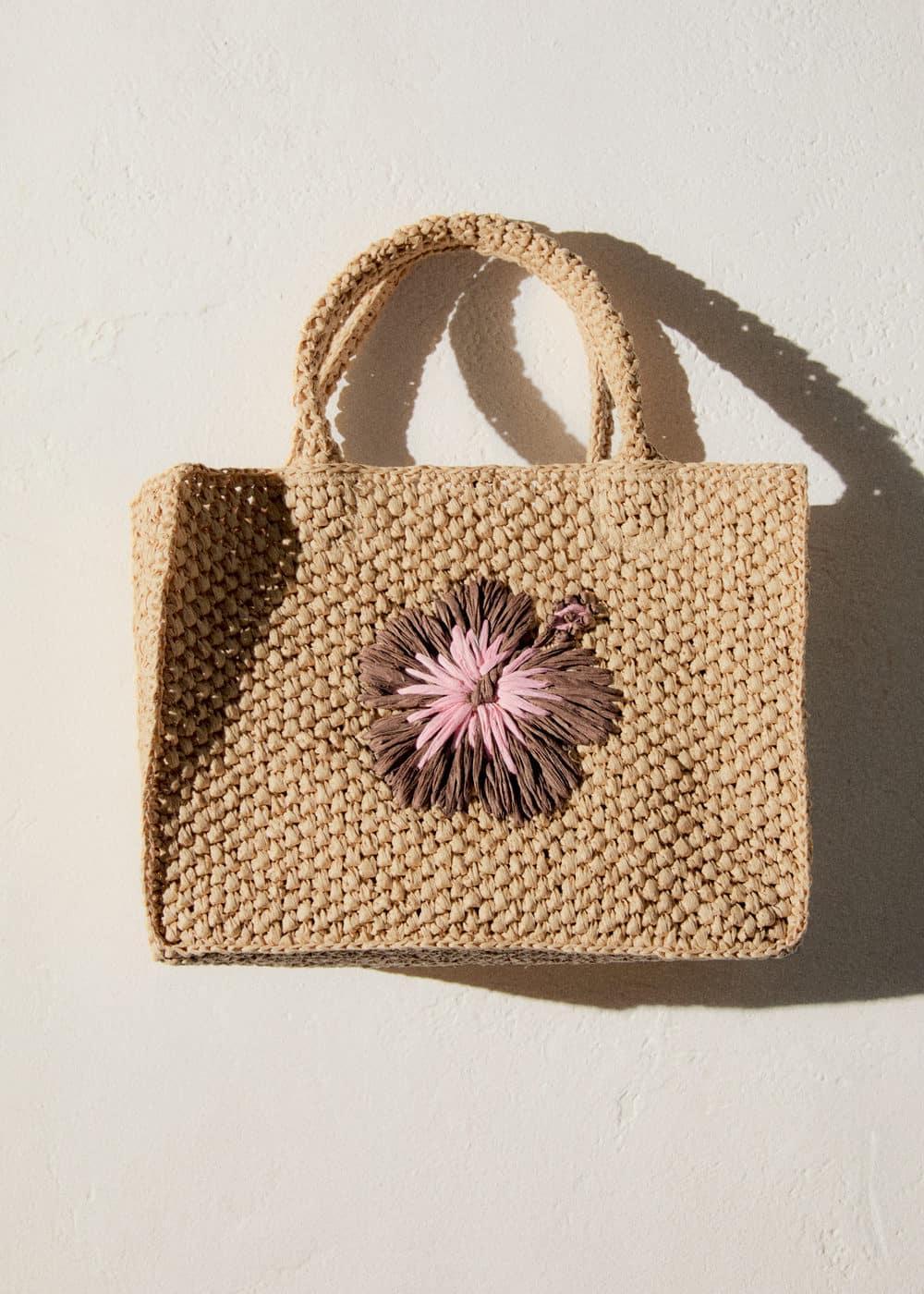 MANGO - Natural fiber handbag - One size - Women Product Image