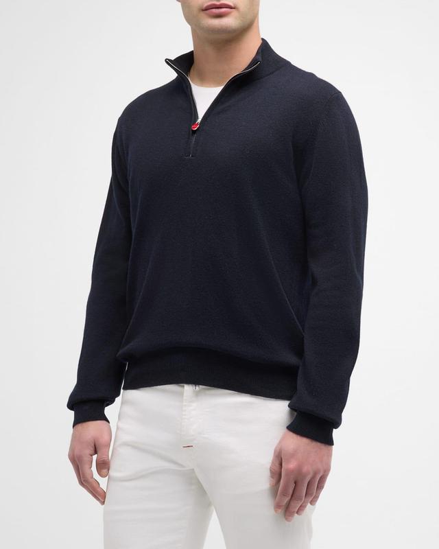 Mens Cashmere Quarter-Zip Sweater Product Image