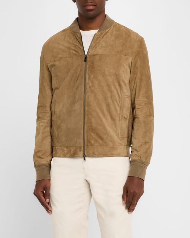 Men's Suede Full-Zip Blouson Product Image