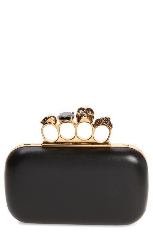 Alexander McQueen Skull Leather Knuckle Clutch Product Image