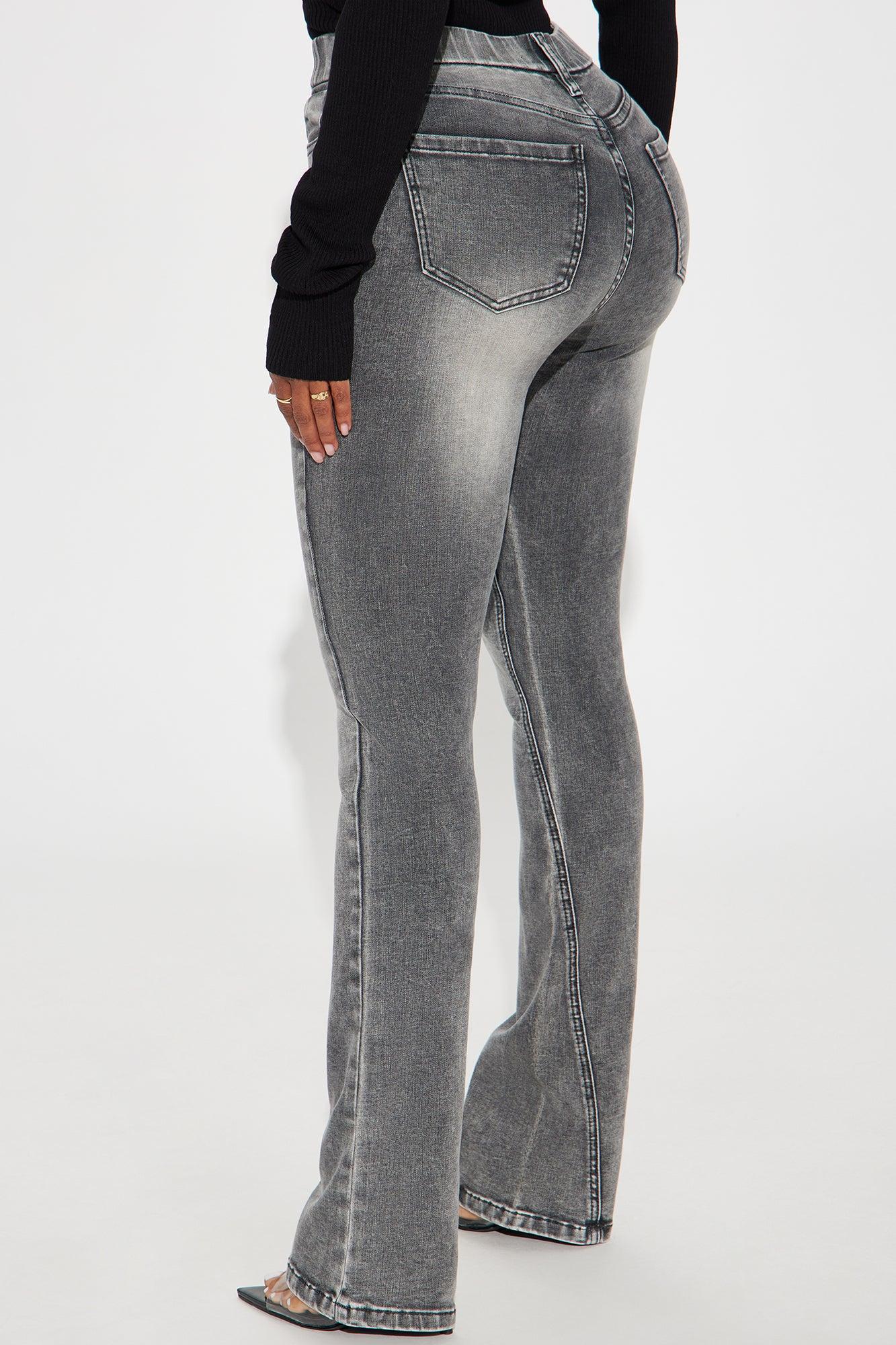 She Stands Out Tummy Control Bootcut Jeans - Grey Product Image