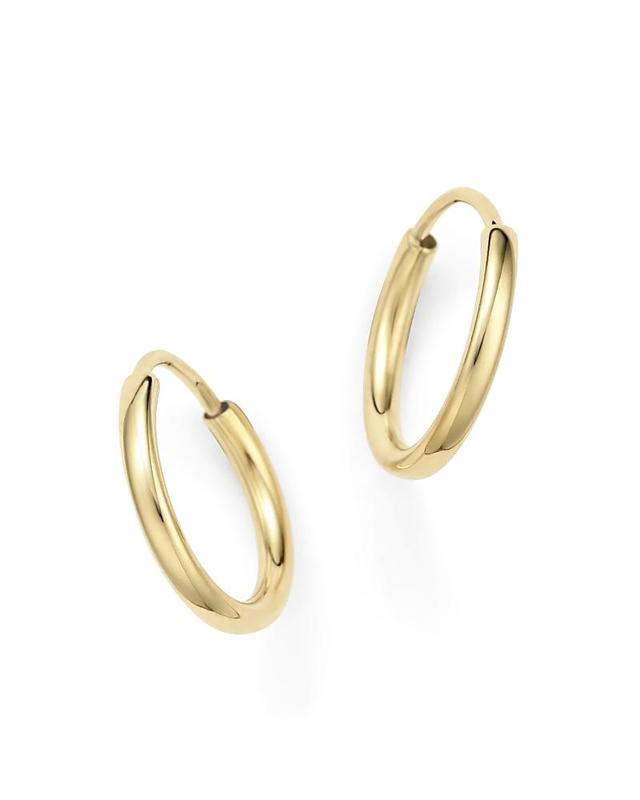 14K Yellow Gold Small Endless Hoop Earrings - 100% Exclusive Product Image