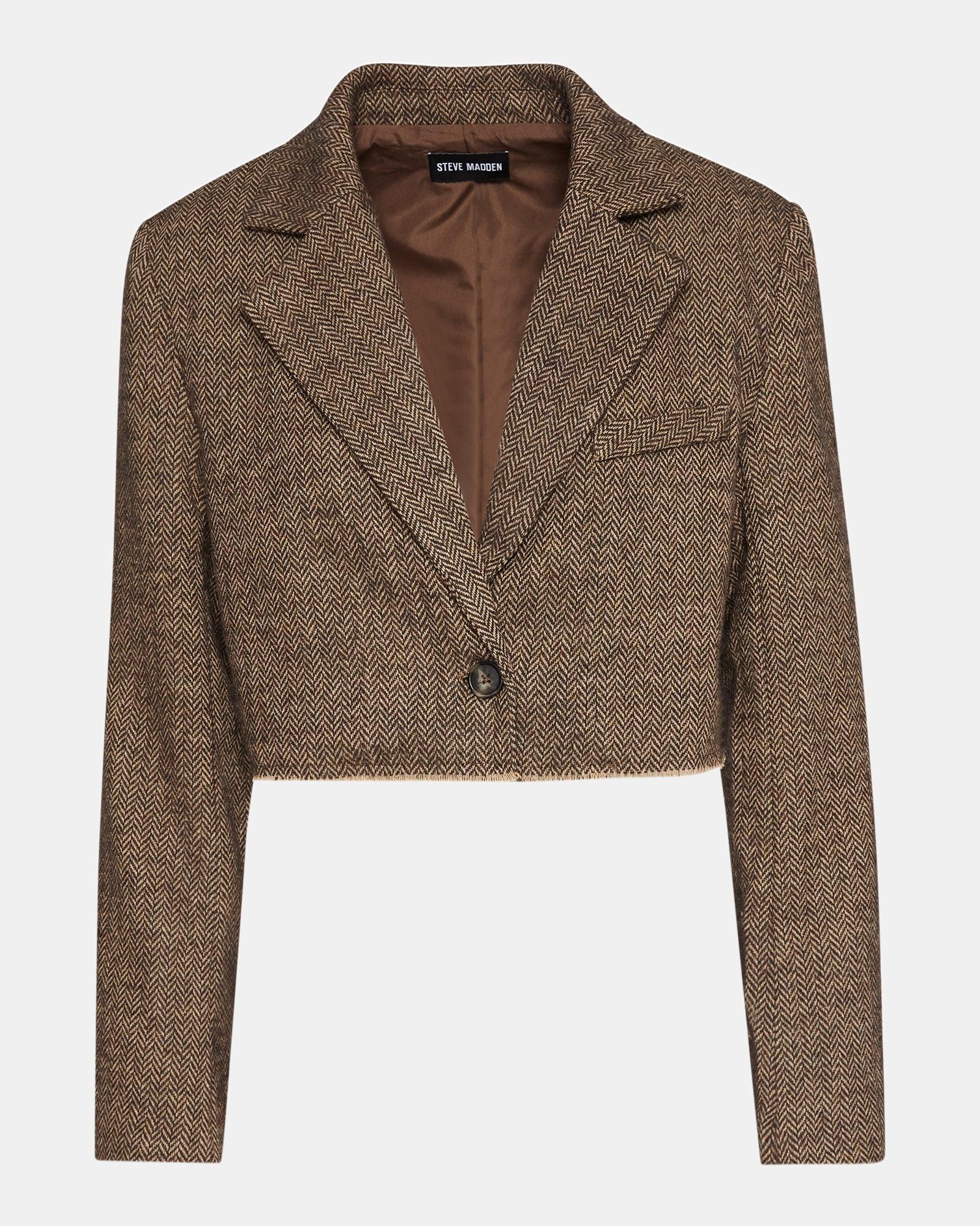 RUPI CROPPED BLAZER BROWN Product Image