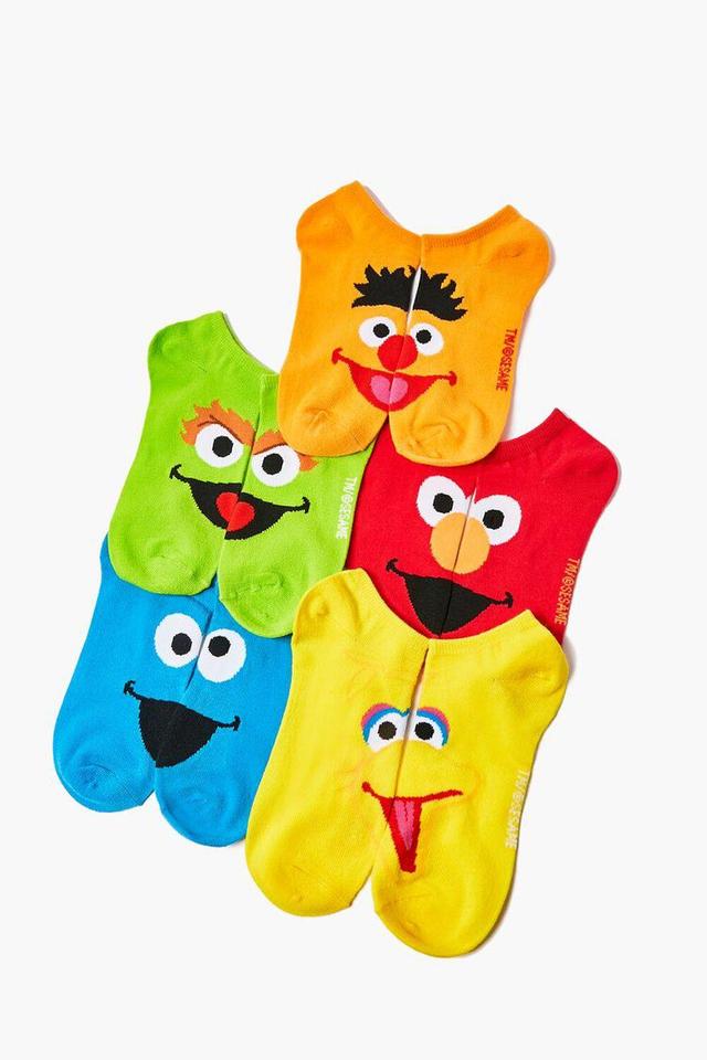 Sesame Street Graphic Ankle Socks - 5 Pack | Forever 21 Product Image