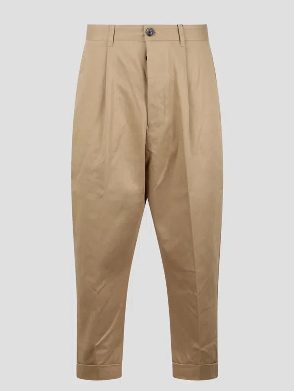 AMI ALEXANDRE MATTIUSSI Carrot Oversized Trousers In Brown Product Image