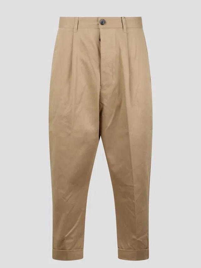 AMI ALEXANDRE MATTIUSSI Carrot Oversized Trousers In Brown Product Image