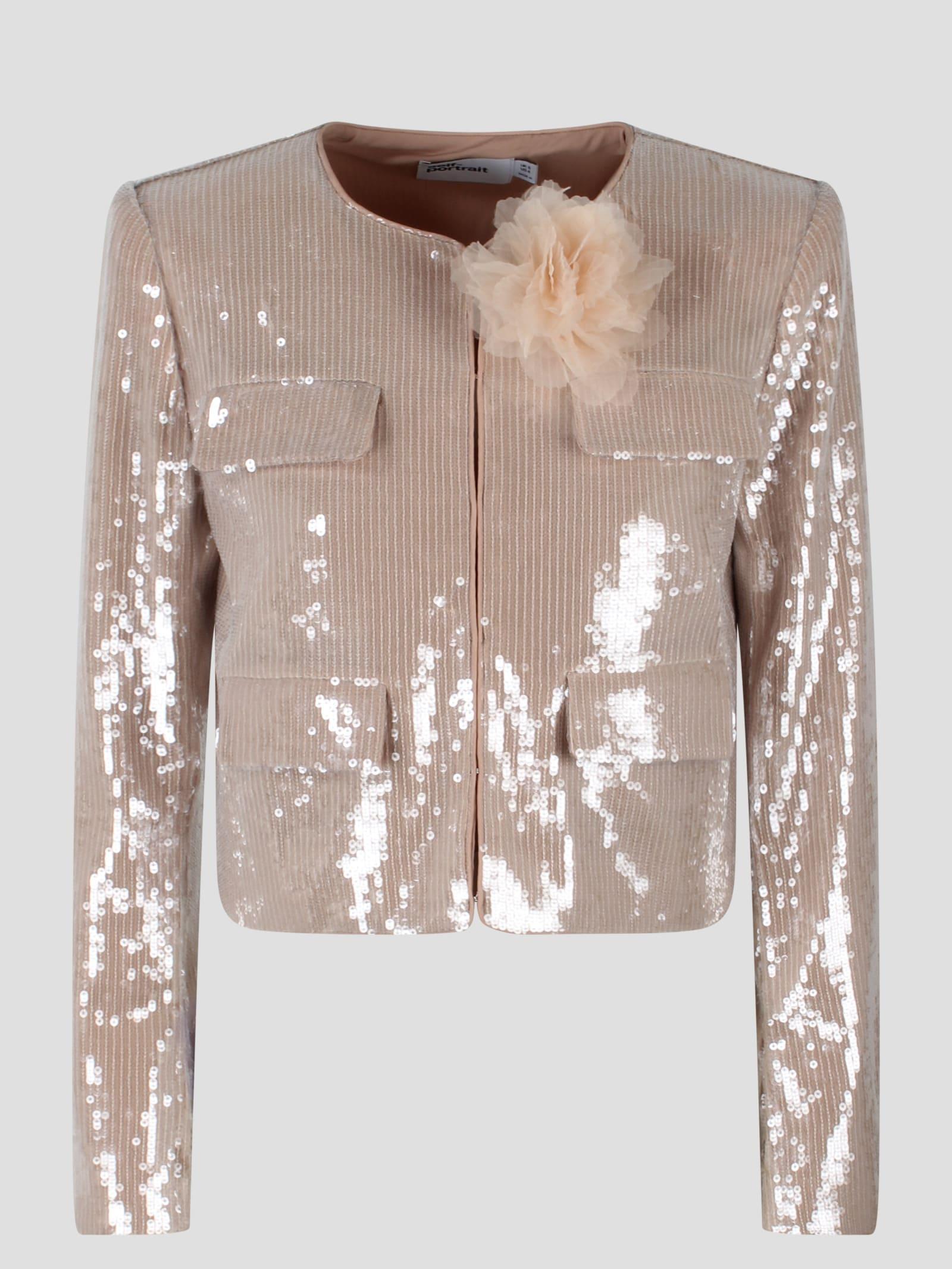 Champagne Sequin Jacket In Neutrals Product Image