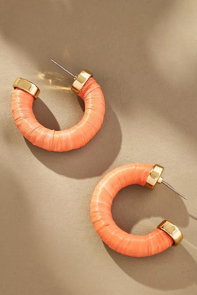 Small Raffia Hoop Earrings Product Image