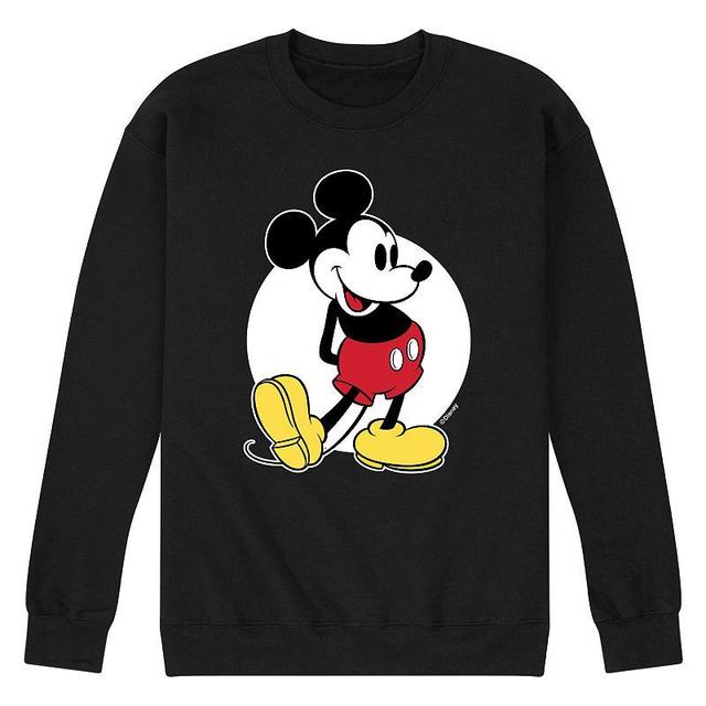 Disneys Mickey Mouse Mens Classic Fleece Sweatshirt Med Grey Product Image