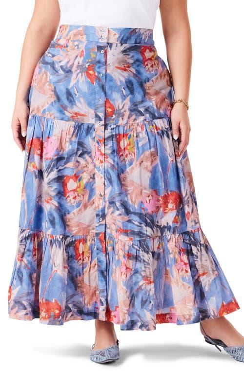 NIC+ZOE Dreamscape Tiered Maxi Skirt Product Image