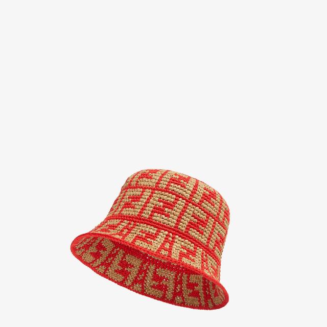 HatRed raffia bucket hat Product Image