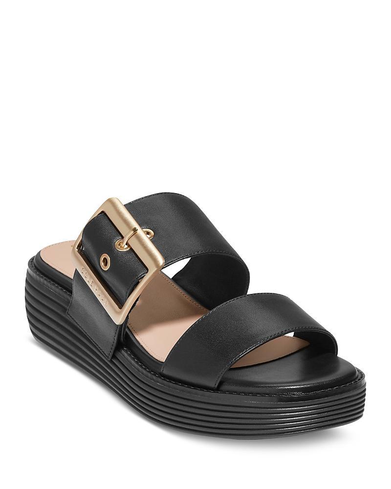 Womens OriginalGrand Buckle-Accented Leather Slide Sandals Product Image