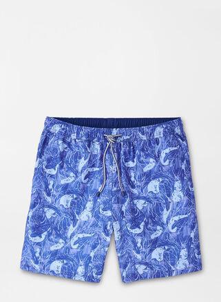 Peter Millar Mens Shark Sighting Swim Trunk | Color: Sport Navy | Size: L Product Image