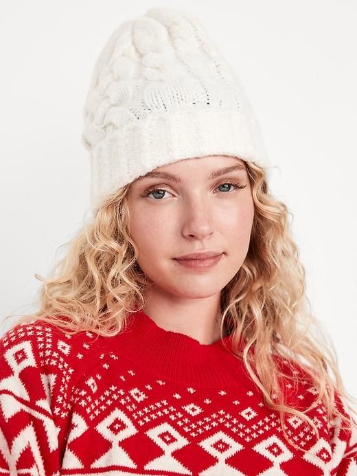 Fair Isle Pom-Pom Beanie for Women Product Image