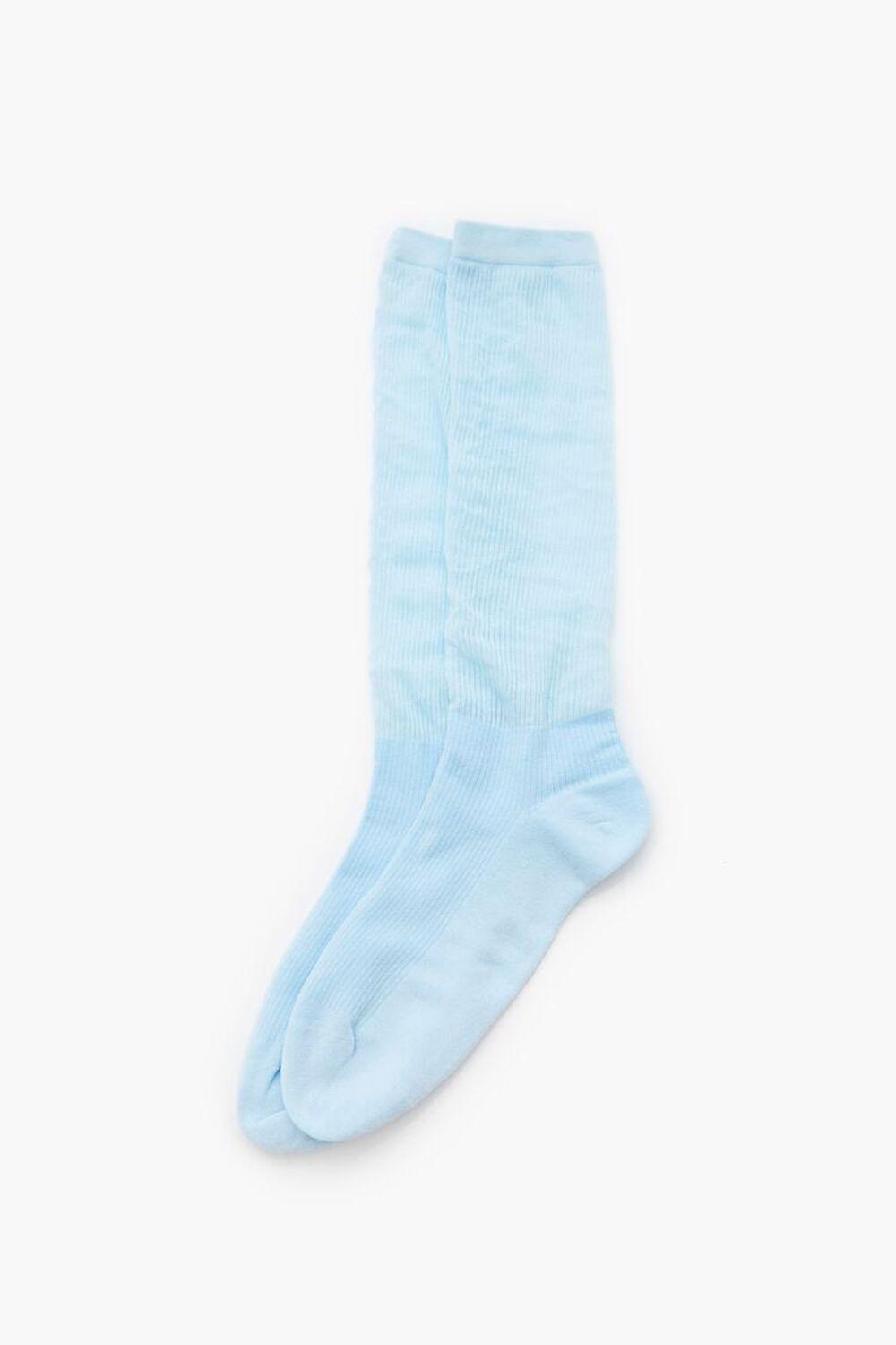 Ribbed Knit Scrunch Crew Socks | Forever 21 Product Image