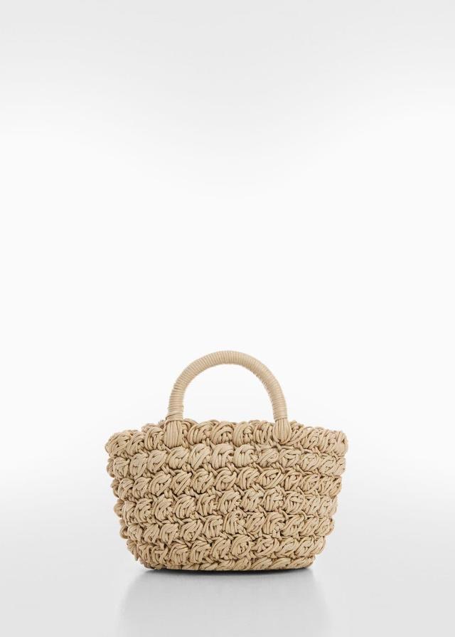 MANGO - Mini-braided basket - One size - Women Product Image