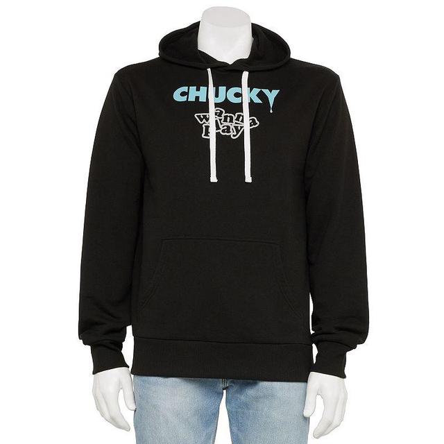 Mens Chucky Long Sleeve Fleece Hoodie Black Product Image