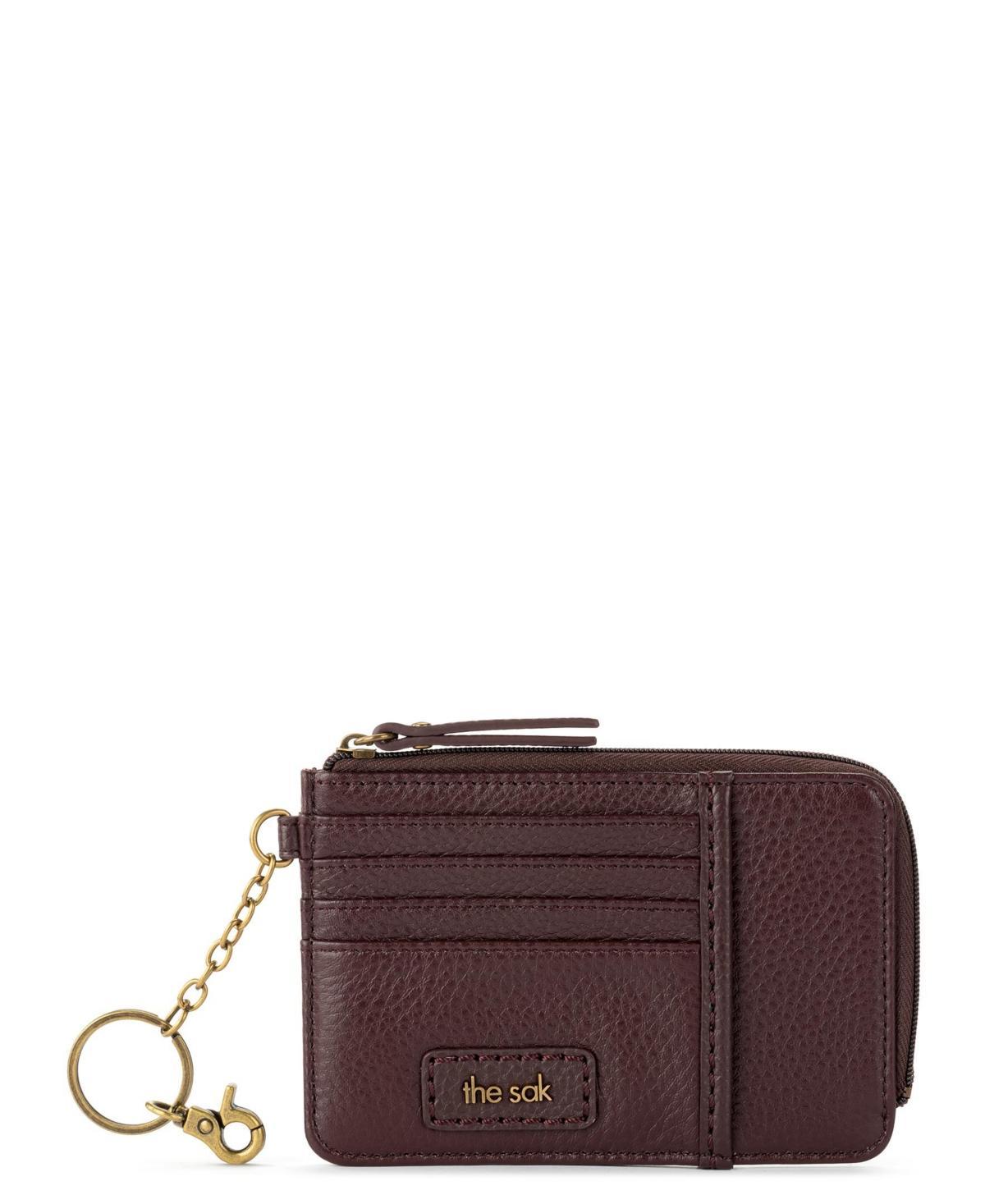 The Sak Womens Iris Leather Card Wallet - Aubergine Product Image