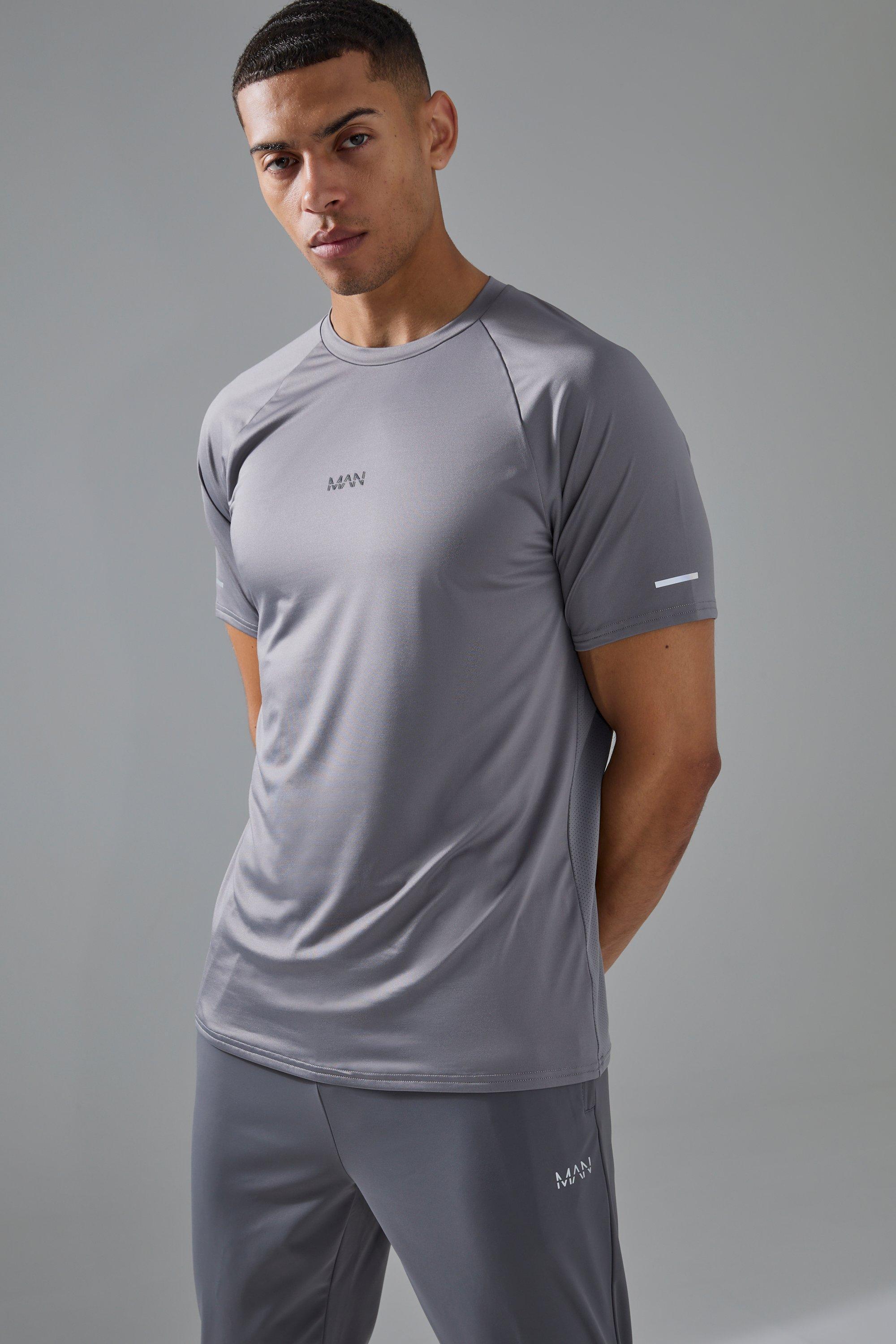 Man Active Performance Pro Raglan Gym T-shirt | boohooMAN USA Product Image