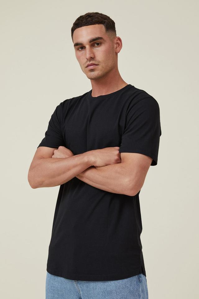 Cotton On Men - Organic Longline T-Shirt - Black Product Image