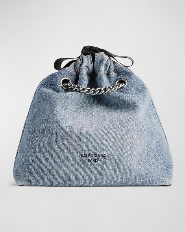 Womens Crush Small Tote Bag Denim Product Image