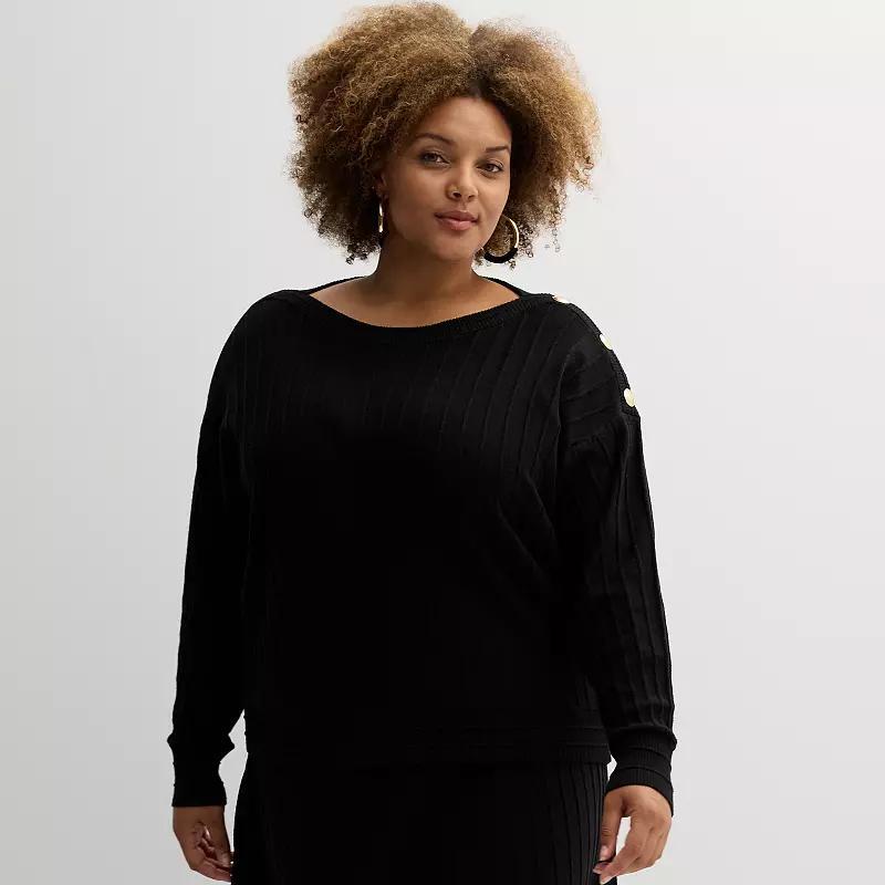 Plus Size Nine West Boatneck Dolman Top, Womens Product Image