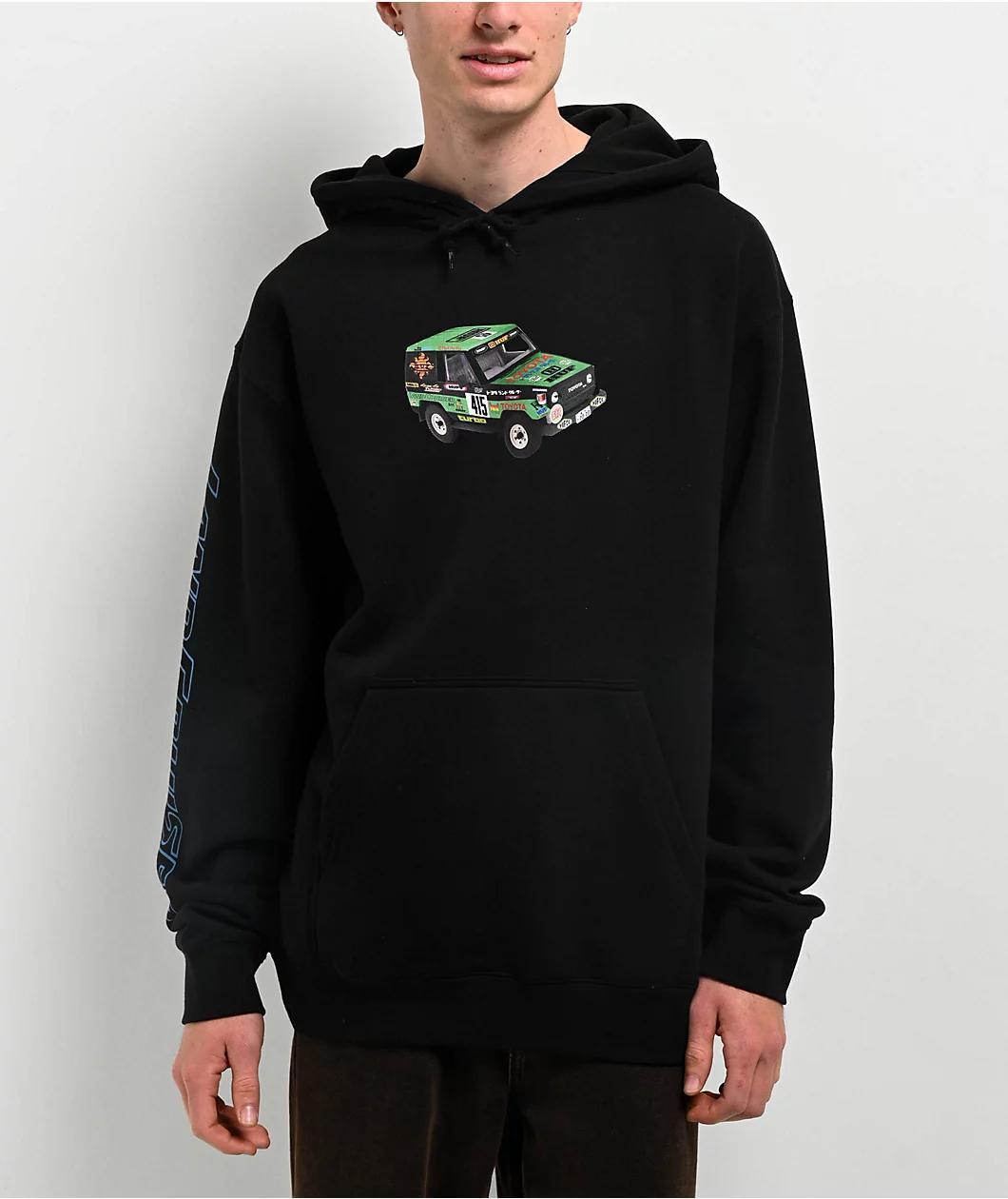 HUF x Land Cruiser Sahara Rally Black Hoodie Product Image