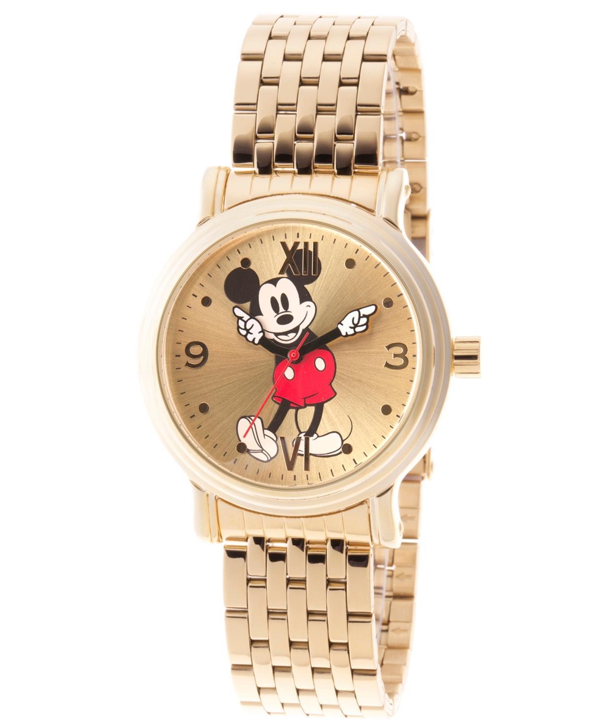 EwatchFactory Womens Disney Mickey Mouse Gold Bracelet Watch 38mm - Gold Product Image