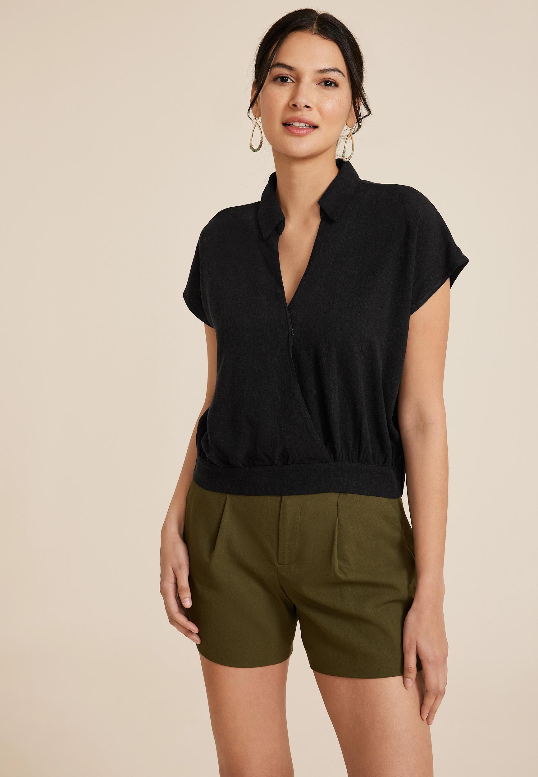 Dolman Surplice Blouse Product Image