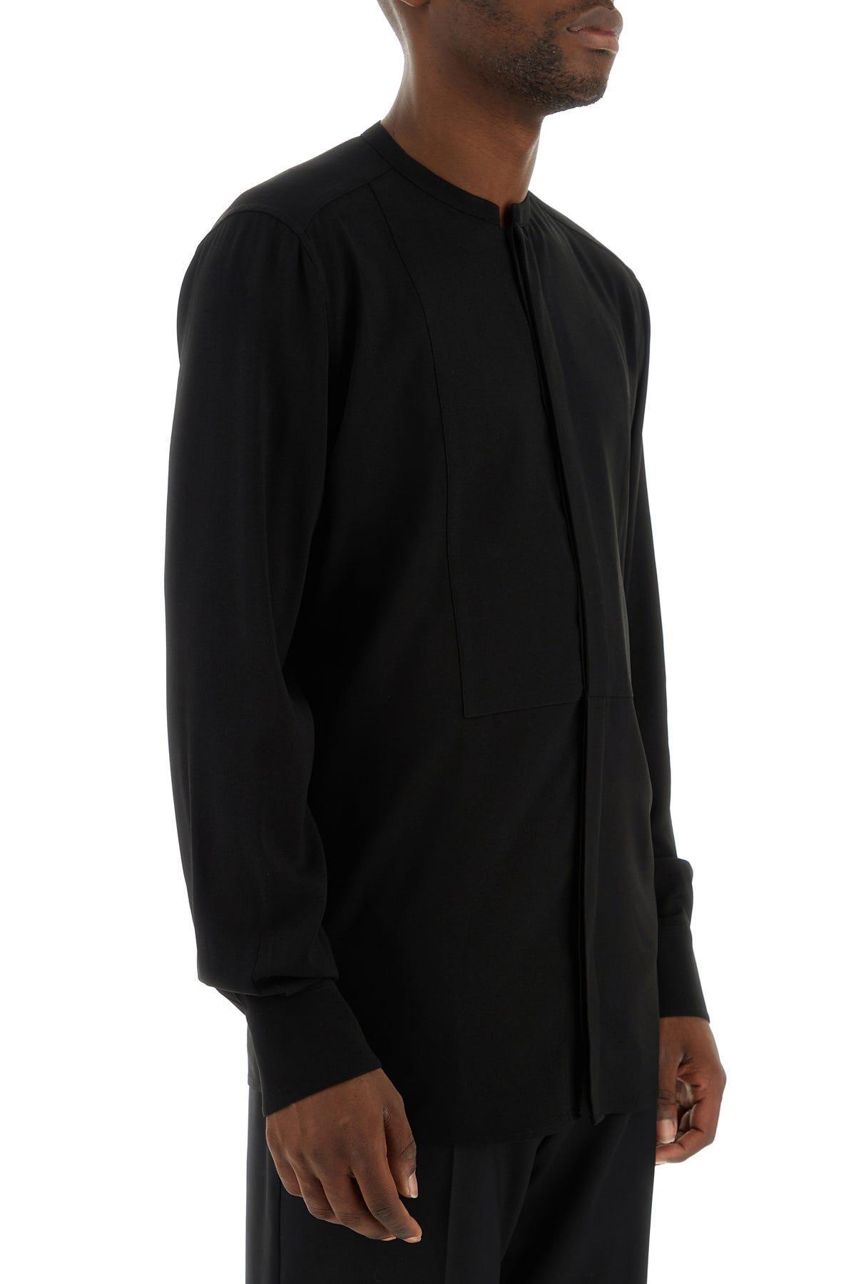 Black Crepe Shirt Product Image