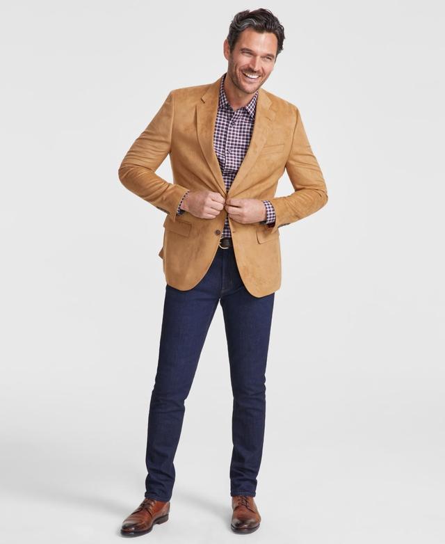 Nautica Mens Modern-Fit Faux-Suede Sport Coat Product Image