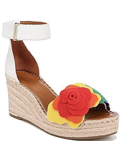 Franco Sarto Clemens6 Flower Ankle Strap Platform Wedge Espadrille Sandals Product Image