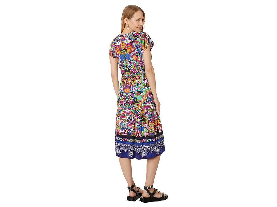 Johnny Was Demarne Tiered Tea Length Dress Women's Dress Product Image