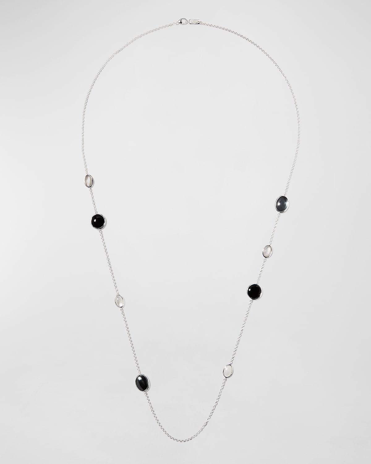 10-Stone Long Necklace in Sterling Silver Product Image