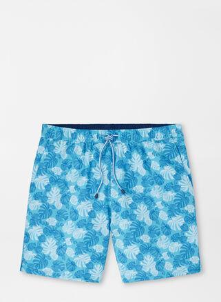 Mens Linework Monstera Swim Trunks Product Image