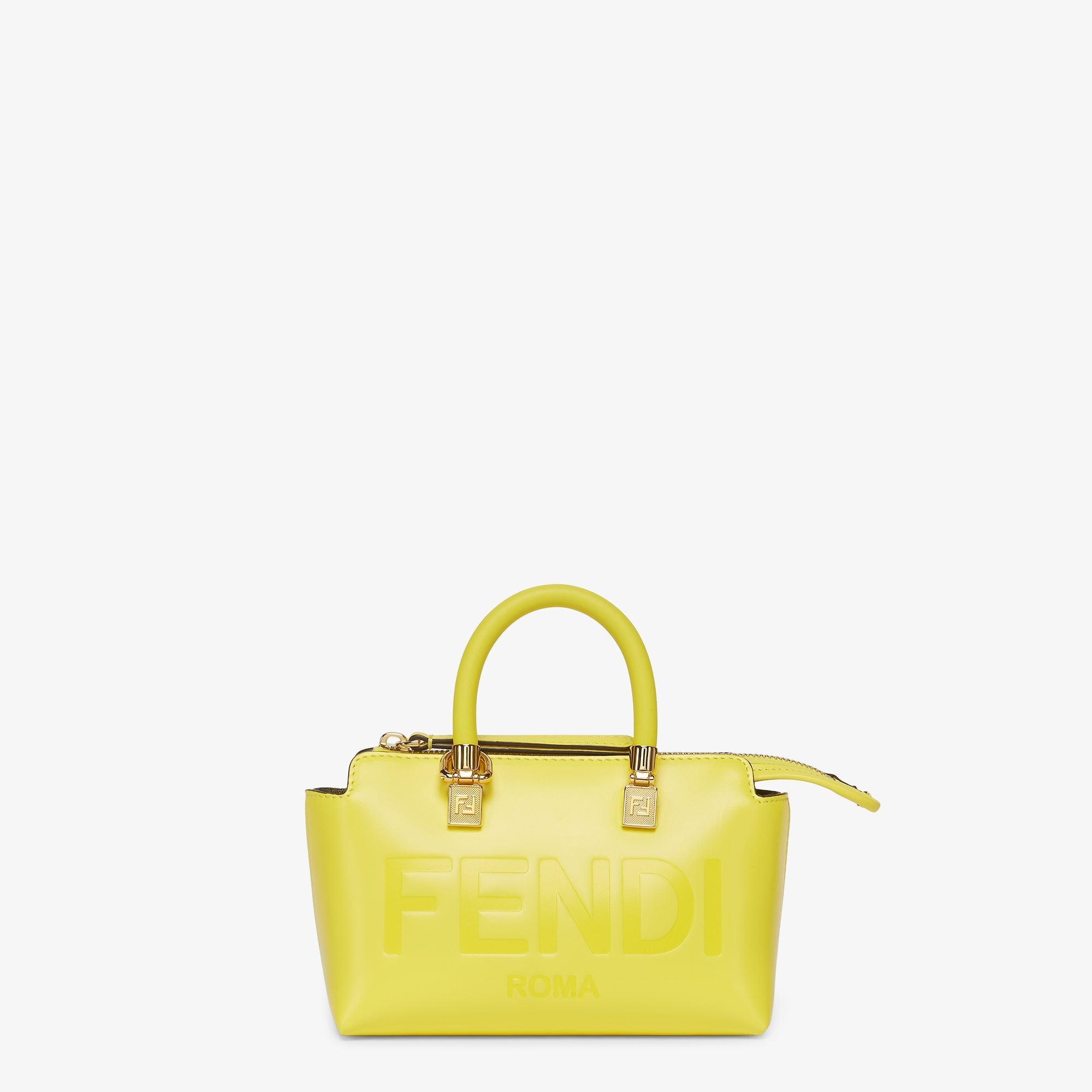 By The Way MiniAcid yellow leather small Boston bag Product Image