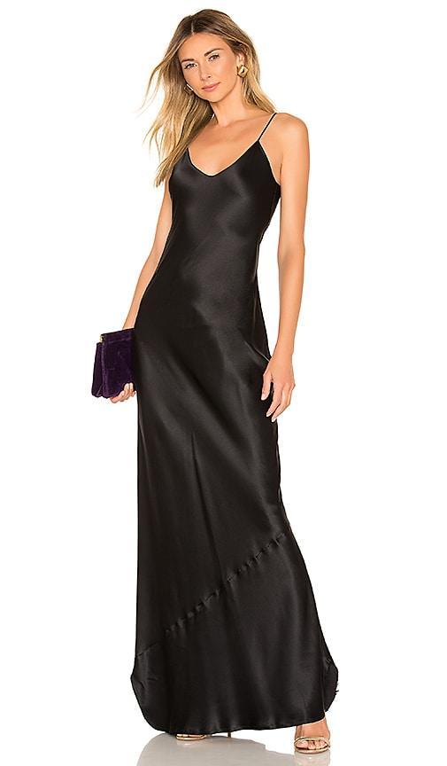 NILI LOTAN Cami Gown in Black Product Image