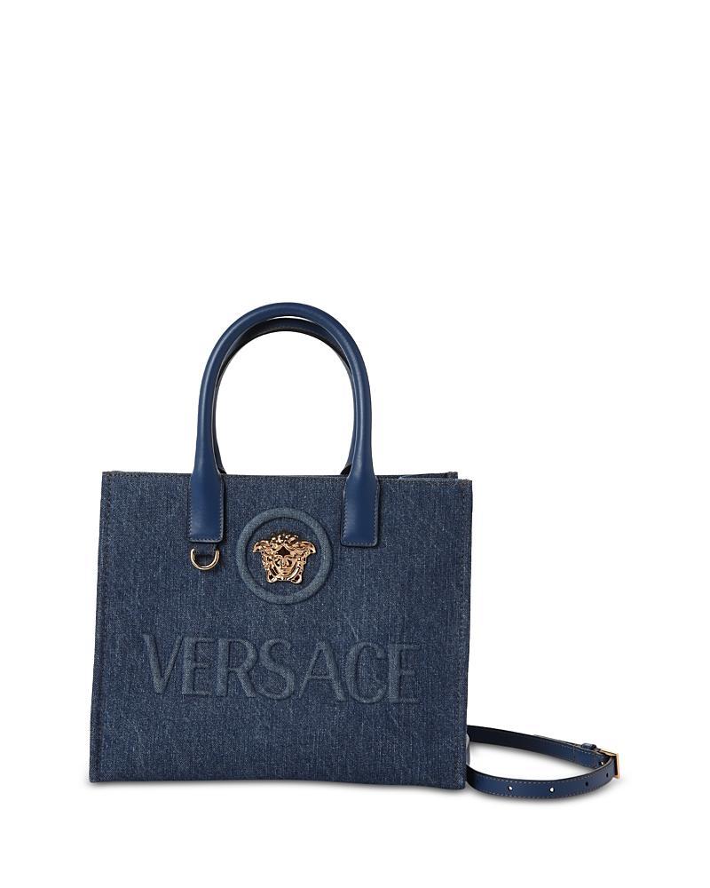 Versace La Medusa Small Denim Tote Product Image