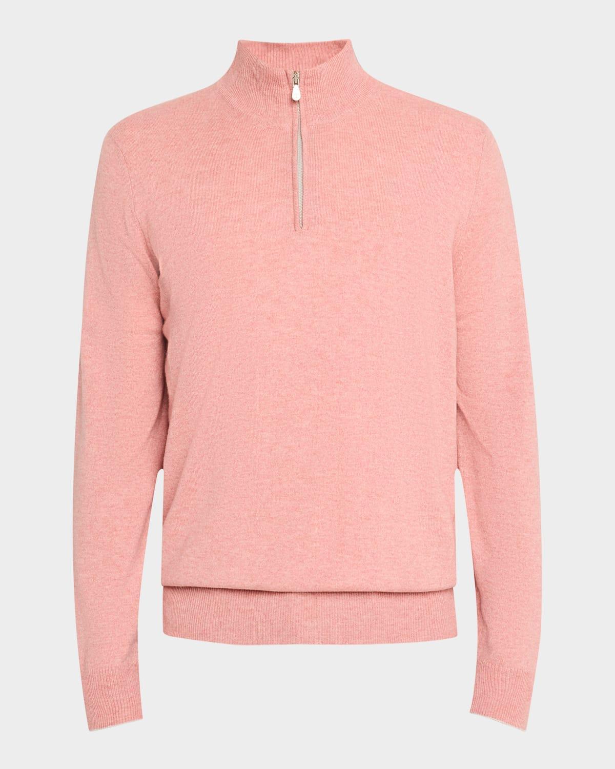 Mens Cashmere Half-Zip Sweater Product Image