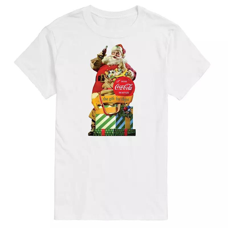 Big & Tall Coca-Cola Vintage Santa Graphic Tee, Mens Product Image