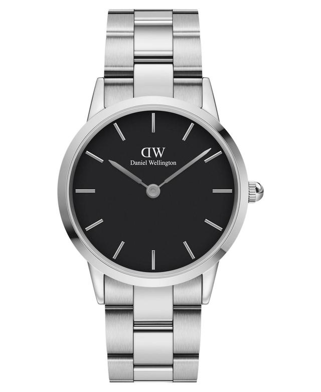 Daniel Wellington Unisex Iconic Link Silver-Tone Stainless Steel Watch 36mm Product Image